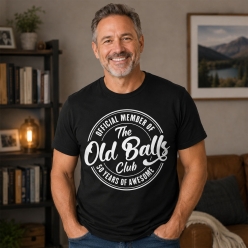 Old Balls Club Birthday Black T-shirt