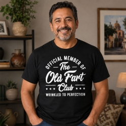 Old Fart Club Birthday Black T-shirt
