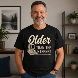 Older than the Internet Birthday Black T-shirt