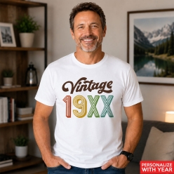 Retro Vintage Custom Age T-shirt- Choose Size