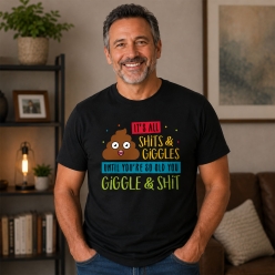Shits & Giggles Birthday Black T-shirt