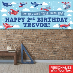 Airplane PERSONALIZED Giant Vinyl Keepsake Banner
