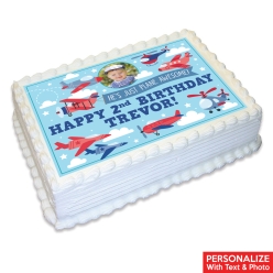 Airplane PHOTO Personalized Edible Icing