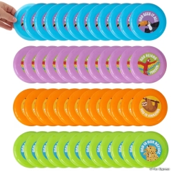 Rainforest VBS Animal Character Flying Discs-72Pk