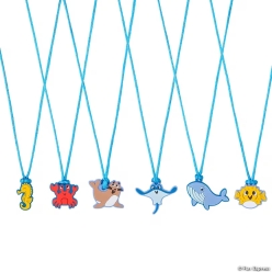 Beach Buddies Animal Charm Necklaces-48Pk