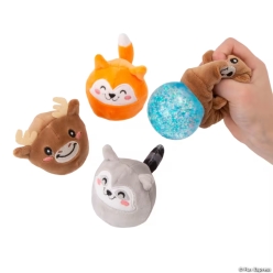 Woodland Animals Plush Squeeze Toys-12Pk