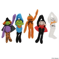 Halloween Long Arm Smiling Plush Characters-10Pk