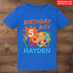 55% OFF: Artist Boy Personalized Blue T-shirt- Choose Size