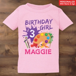 55% OFF: Artist Girl Personalized Pink T-shirt