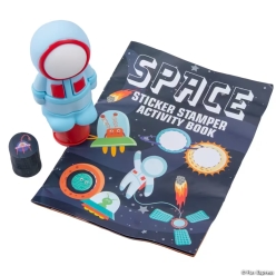 Space Astronaut Sticker Stamper with Activity Book Set