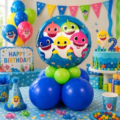 Baby Shark Airfill Mini Balloon Column Kit - 13pc