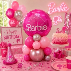 Barbie Airfill Mini Balloon Column Kit - 19pc
