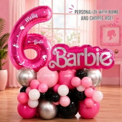 Malibu Barbie 6 FT Airfill Personalized Balloon Column Kit