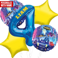Batwheels Age 4 PERSONALIZED Balloon Bouquet