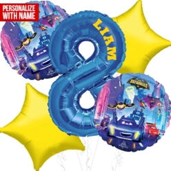 Batwheels Age 8 PERSONALIZED Balloon Bouquet