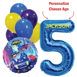 Batwheels PERSONALIZED Name & Age Balloon Bouquet