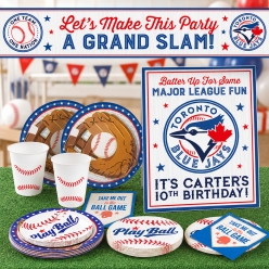 *Baseball Blue Jays PERSONALIZED Party Pack for 8