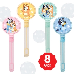 *Bluey Bubble Bottles w/Wands - 8 Pack