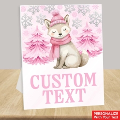 Custom Text Baby it's Cold Outside Pink 14
