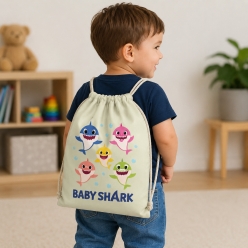 Baby Shark Family Drawstring Backpack