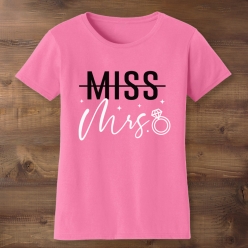 55% OFF: Miss to Mrs Pink T-shirt- Choose Size