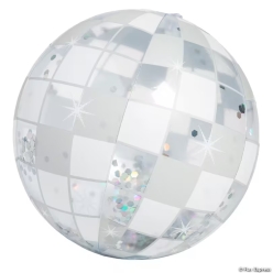 Inflatable Disco Ball Glitter Filled Beach Balls-12Pk