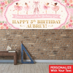 Ballerina PERSONALIZED Giant Vinyl Keepsake Banner