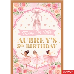 Ballerina PERSONALIZED Giant Vinyl Keepsake Door Sign