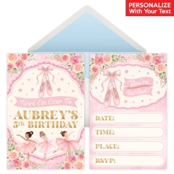 Ballerina PERSONALIZED Invitations - 8 Pk