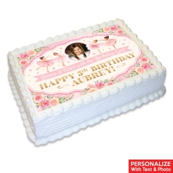Ballerina Photo Personalized Edible Icing