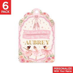 Ballerina PERSONALIZED Thank You Tags - 6 Pk