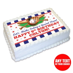 Baseball Personalizable Edible Icing