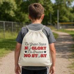 Baseball No Glory Drawstring Backpack