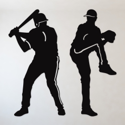 Baseball BIG Wall Adhesive Silhouettes - 2pk
