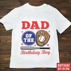 55% OFF: Baseball Dad of the Birthday Child T-shirt- Choose Size