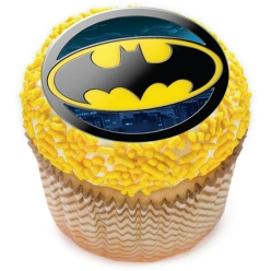 Batman Cupcake Icing Toppers 12pk