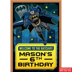 Batman PERSONALIZED Giant Vinyl Keepsake Door Sign