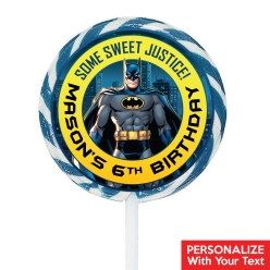 Batman PERSONALIZED Lollipops - 12 Pk
