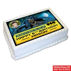 Batman Photo Personalized Edible Icing