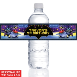 Batwheels PERSONALIZED VINYL Bottle Labels - 10 PK