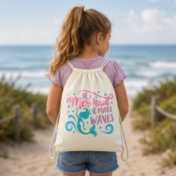 Be A Mermaid Drawstring Backpack