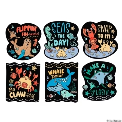 Beach Buddies CYO Positive Animal Fuzzy Posters-12Pk