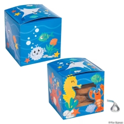 Beach Buddies Sea Animals Cardstock Treat Boxes-12Pk