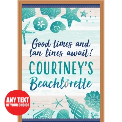 Beach Bachelorette PERSONALIZED Giant Vinyl Keepsake Door Sign