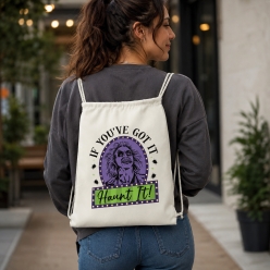 Beetlejuice Haunt It Drawstring Backpack