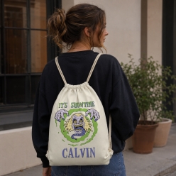 Beetlejuice It's Showtime Personalized Drawstring Backpack