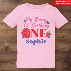 55% OFF: My Berry 1st Birthday Personalized Name Pink T-shirt