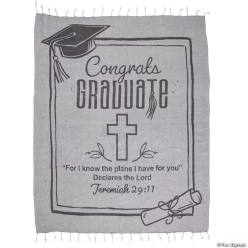 Religious Graduation Bible Verse Jeremiah 29:11 Throw Blanket