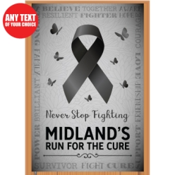 Black Ribbon PERSONALIZED Giant Vinyl Keepsake Door Sign