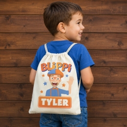 Blippi Personalized Drawstring Backpack